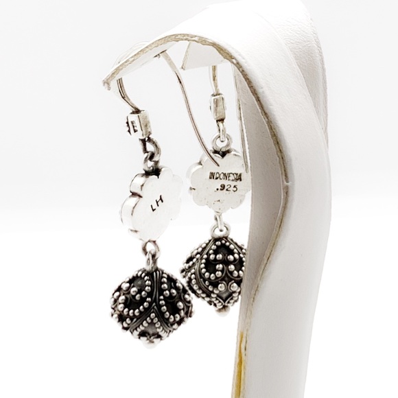 SOLD 🔥 Lois Hill 925 Bead Ornate Dangle Earrings - Picture 5 of 8